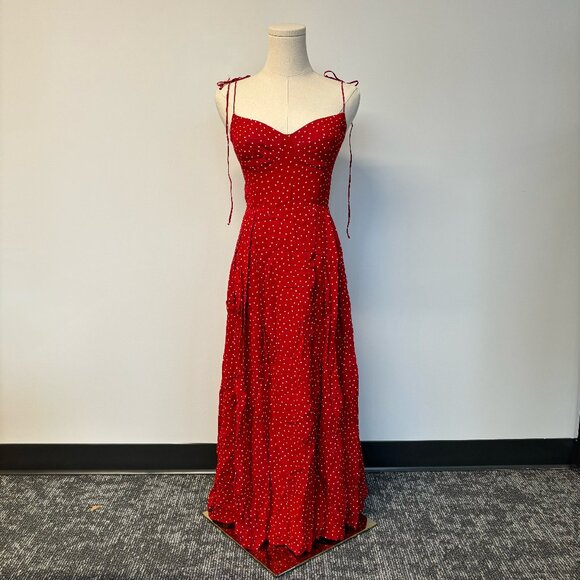 Reformation Dresses & Skirts - Red Polka Dot Reformation Maxi Dress